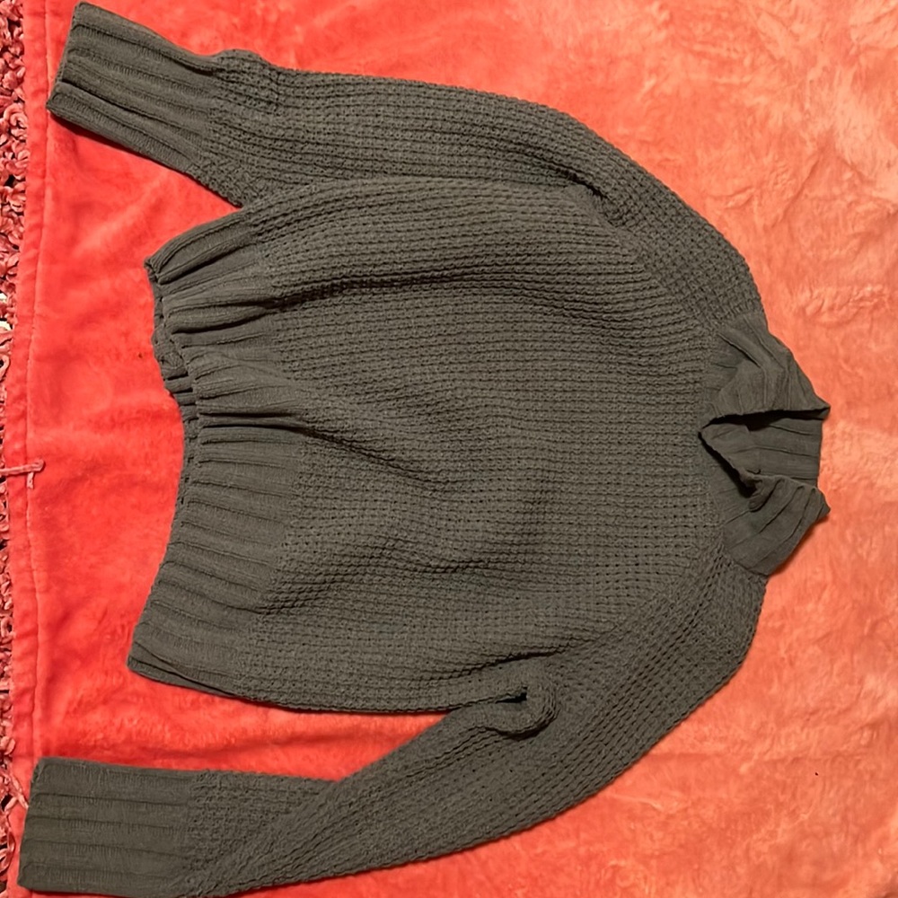 Gray turtle neck sweater